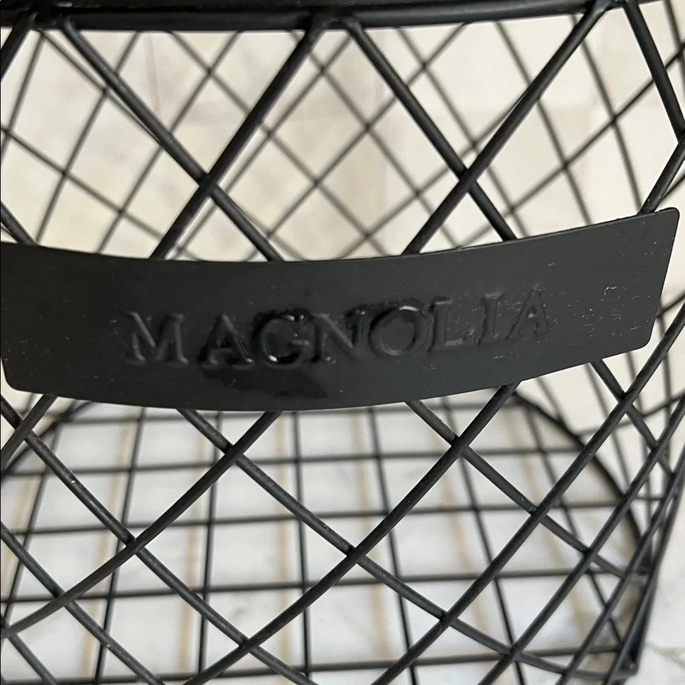 Magnolia Home By Joanna Gaines Black Metal Farmhouse Industrial Badket